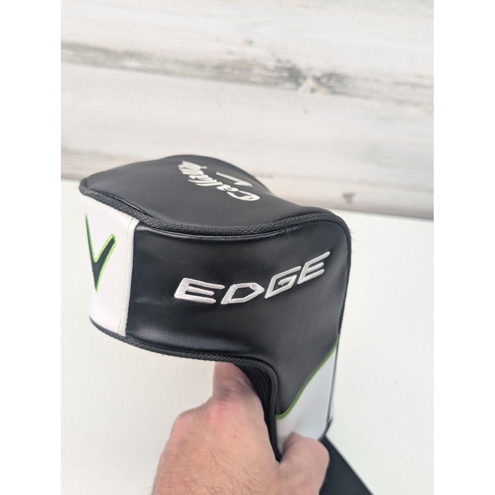 Callaway Edge Wood Driver Headcover Black White Knit Golf Club Cover OEM